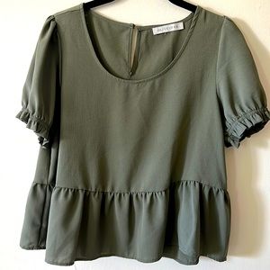 Olive and oak blouse